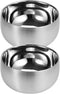 2pcs Double-wall Vacuum Insulated Stainless Steel316# Bowl, Anti-shatterproof Soup Bowl,Appetizer Snack Bowl,Ice Cream Bowl,Lightweight Salad Bowl...