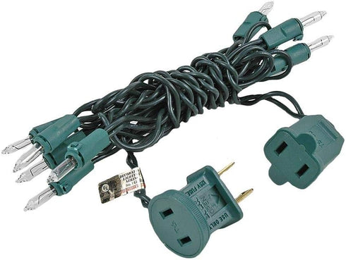 Novelty Lights 10 Light Clear Christmas Craft Mini Light Set, Green Wire, 4' Long...