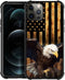 TnXee Case Compatible with iPhone 12 Mini Case, Wood grain American flag Bald Eagle Pattern Design case for iPhone 12 Mini Cases for Mans Women, S...