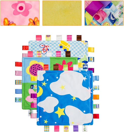 Colorful Baby Security Blanket Soft Touch Plush No Damage to The Baby Skin Sleep Helper,Appease Towel for Kids Toddlers...