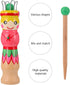 French Knitter Knitting Spool Wood Knitting Tool Wood Yarn Knitting Doll Maker Carfts Wooden Knitter with Needle...