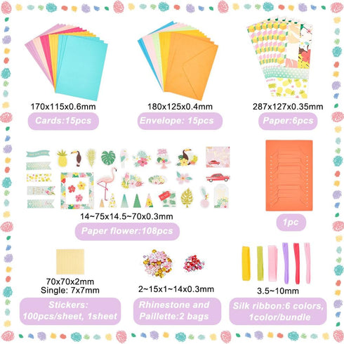 AHANDMAKER Handmade DIY Greeting Card Kits 15 Blank Cards 15 Colorful Envelopes DIY Greeting Card Making Kit Giftable DIY Greeting Card for Teache...