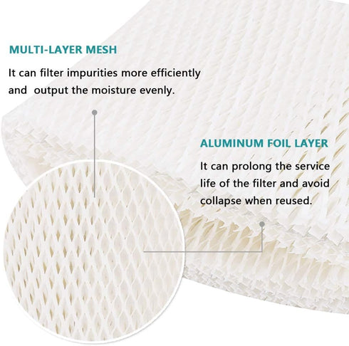 Horyliin 4 Pack Humidifier Filters Replacement for Vicks Kaz WF2 Cool Mist Filters Kaz3020 Vicks V3100 V3500 V3500N V3600 V3800 V3850 V3900 VEV320 and Honeywell HCM-300T HCM-315T HCM-350