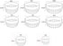 8 Pieces Display Stands for Pyrex Bowls Bowl Stands Bowl Display Stands for Cabinet Organizer Plastic...