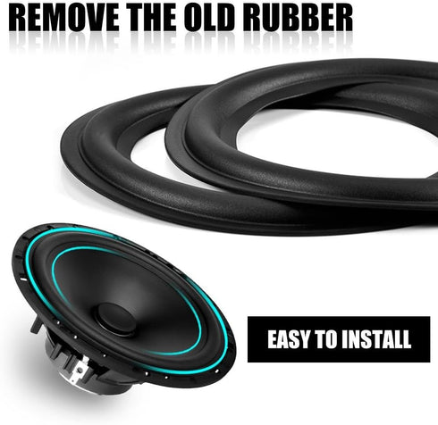 2pcs 6 inch Perforated Rubber Speaker Foam Edge Surround Rings Replacement Parts for Speaker Repair or DIY...