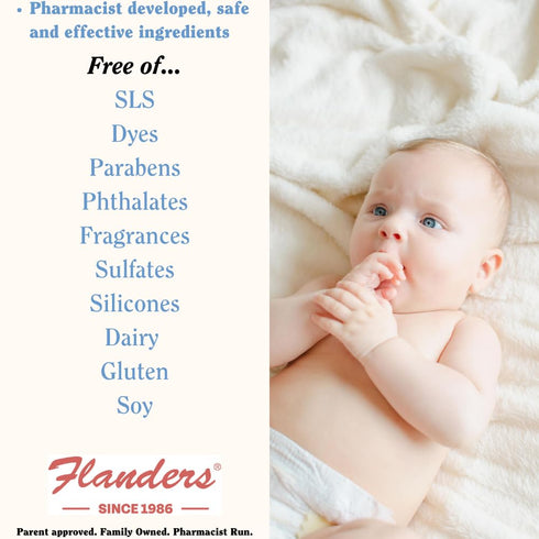 Flanders Bubble Bath - Shampoo & Wash 3-IN-1, Pharmacist Developed, Plant Based, Unscented, Clean Ingredients, Calming & Fun for Sensitive Skin, A...