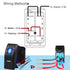 Waterproof Marine Boat Rocker Switch Toggle 12V 24V, 5 Pin SPST ON-Off Switch 12V/20A 24V/10A Blue LED Light, with Jumper Wires Set for Car Marine...