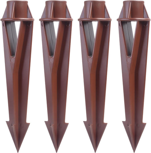 Ground Spike Stake Replacement for Low Voltage Landscape Lighting Spot Path Flood Lights with 1/2-14 NPT Thread, High-impact ABS Construction...