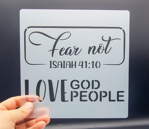 10 PCS Christian Faith Stencils with Quotes and Bible Verses, Stencils Inspirational Word,Painting Stencils Inspirational Word Painting on Wood,Ca...