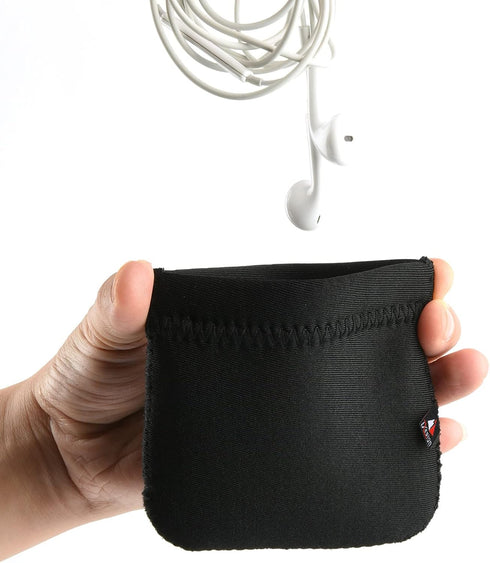 4 x 4 inch Neoprene Protective Carrying Snap Case Bag Pouch for Earphones/Cables etc.(Earbud Case)...
