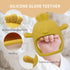 Baby Sensory 4-Piece Toy Set: Hollow Hand-Gripping Chicken Teether, Teething Mitten, Rattle Ball, and Anti-Drop Toy Strap (Green/Mango)...