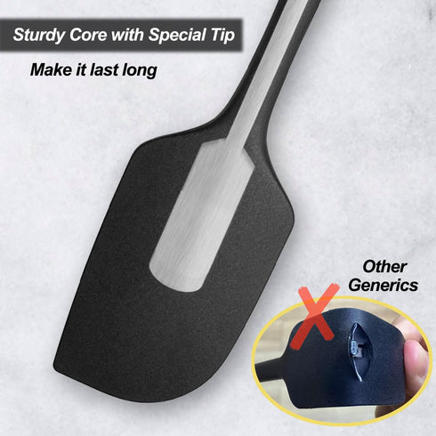 3 Pack Large Silicone Spatula for Kitchen,600°F Heat resistant Rubber Spatulas for Baking,Cooking, Scraping,and Mixing,Non Stick Kitchen Utensils,...