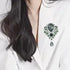Retro Elegant Crystal Water Drop Brooches Pins Fashion Beautiful Created Rhinestone Flower Brooch Pin for Women Girl Party Dance Wedding Banquet G...