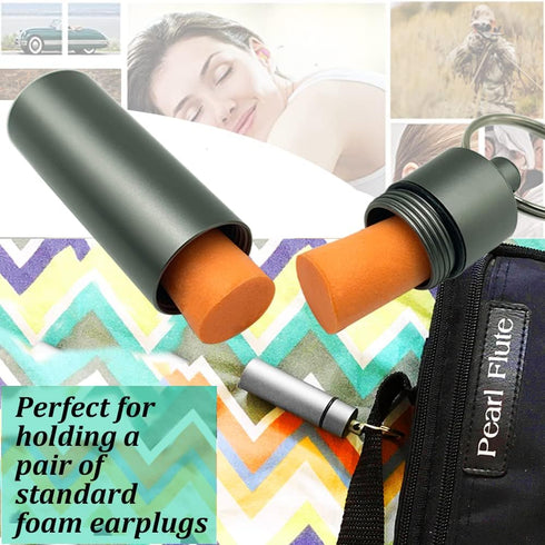 3 Packs Aluminum Pill Fob Ear Plug Case, Waterproof Outdoor Survival Tin Container Big Match Storage Camping Essentials Medicine Nitroglycerin Pil...
