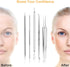 Pimple Popper Tool Kit, UUBAAR 9 PCS Blackhead Remover Tools with Tweezers, 16-Heads Professional Acne Zit Pimple Popper Extraction Tools, Whitehe...