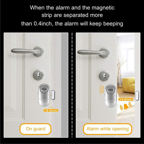 Door Window Alarm 2 Pack, New Version with Two Volume Levels,NOOPEL Burglar Intruder Entry Alarm for Kids Toddlers Indoor Personal Safety...