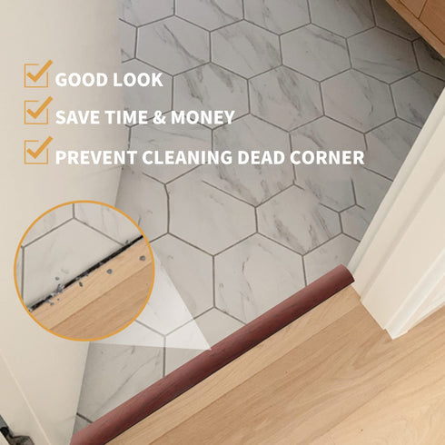 Floor Transition Strip, 3.3 Ft Self Adhesive Vinyl Flooring Transition Strips Wood to Tile Floor Divider Strip for Joining Floor Gaps Tiles Carpet...