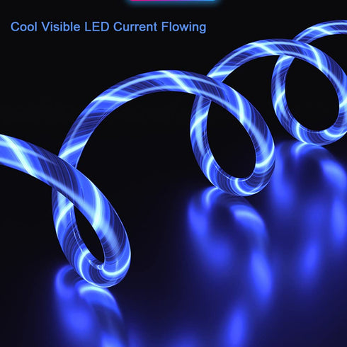 AYI USB Type C to USB A 2.0 Android Charger Cable Fast Charging High Data Speed Visible Blue LED Current Flowing Compatible with All Type C Device...