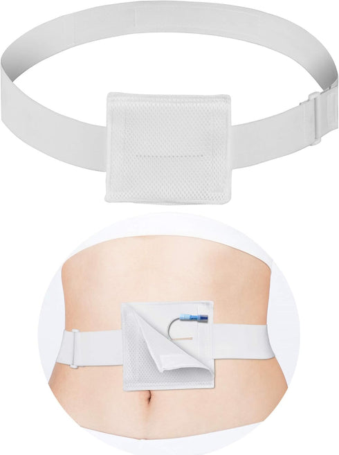 Feeding Tube Peritoneal Dialysis G Tube Belt G-Tube Holder, Comfortable and Concealment Gastrostomy Abdominal Dialysis Tubes Pads J-Tube Covers wi...