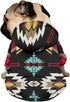 Casual Pet Clothes, Aztec Southwest Printed Zipper Cotton Polyester Sweatshirt Dog Coat, Soft Dog Sweater Sweatshirt with Hat - M...