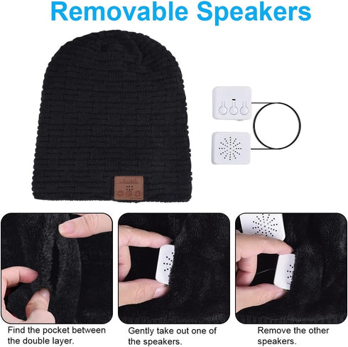 Stocking Stuffers Bluetooth Hat for Men Bluetooth Beanie Hat Gifts for Men Women Fit for Fishing Running Skating Winter Outdoor Sports fit for Men...