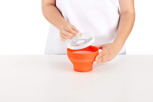 Lékué Mini Microwave Popcorn Maker, 5 x 3.5in, Red...