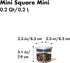 OXO Good Grips POP Container - Airtight Food Storage - Mini Square Mini 0.2 Qt Ideal for spices and dried herbs...