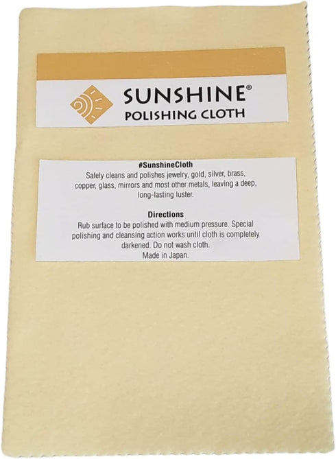 10 Sunshine Silver Polishing Cloth for Sterling Silver, Gold, Brass and Copper Jewelry Polishing Cloth...