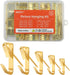 152Pcs Picture Hanging Kit, Picture Hangers 10lb, 20lb, 30lb, 50lb, 100lb Hooks with Nails, Heavy Duty Photo Frame for Pictures, Painting ,Mirror,...