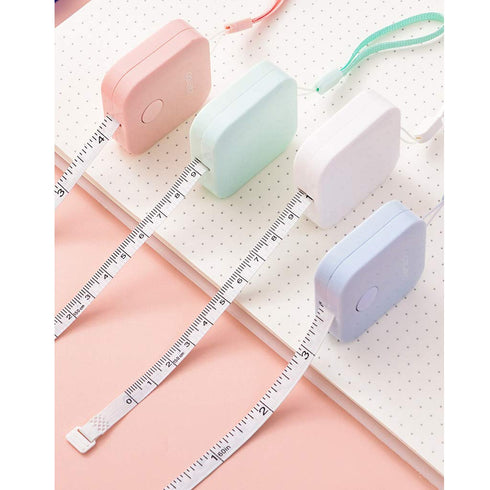 4 Pack Soft Measure, 4 Colors, 60 in / 1.5 m, Push Button, Retractable Soft Tape for Sewing and Cloth Ruler...
