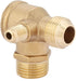 Air Compressor Check Valve, Male Thread 90 Degree Air Compressor Check Valve 3 Port Brass Spare Parts Tube Connector Pipe Joint Tool Replacement f...
