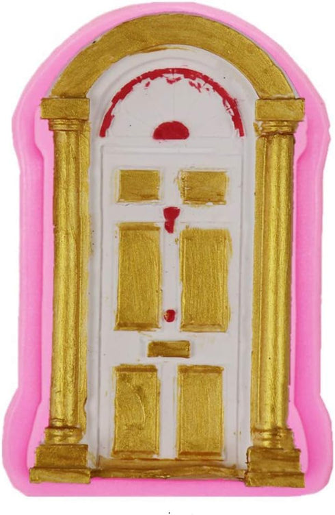 Luckycivia 2 Pack Door Window Silicone Mold, Door Shape Baking Mold for Frame Cakes Border Pattern Fondant Decorating Baking Chocolate Candy...