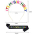Happy Birthday Crowns Hats Sash Hair Tiara Birthday Party Crown Headband Supplies Gifts Decorations Funny Accessory for Women Girls...
