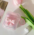 Cute AirPods 2/1 Generation Clear Case, Girly 3D Bow Design Soft TPU Protective Shockproof Kawaii Apple iPod 2nd/1st Generation Cover with Cleaner...