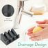 Cunhill 2 Pieces Silicone Soap Dish Self Draining Soap Dish Shower Waterfall Bar Soap Holder Tray with Drain Soap Saver for Kitchen Bathroom Acces...
