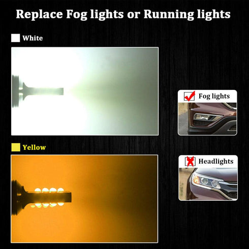 SOCAL-LED LIGHTING 2x HB4 9006 LED Fog Light Bulb for Powersports Advanced 3030 SMD Bright Colorful Daytime Running DRL Lamp, Pink Purple...