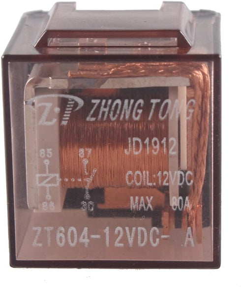 ESUPPORT Car Automotive Universal Transparent Relay 12V 80A SPST 4Pin Switch Pack of 5...