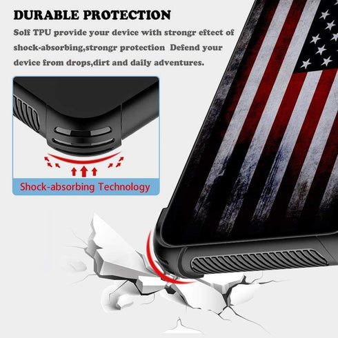for iPhone XR Case, Military-Grade Protection, All-Around Shockproof Corners, Anti-Scratch Phone Case for iPhone XR - Old Flag...