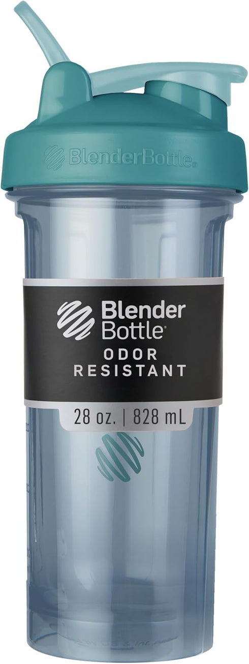 BlenderBottle Shaker Bottle Pro Series Perfect for Protein Shakes and Pre Workout, 28-Ounce, Cerulean Blue...