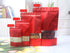 50 Pieces Smell Proof Red 6.3 * 9.4 In Resealable Matte Metallic Ziplock Bags, Stand Up Food Storage Bags with Window, Foil Pouch Sealable Bags fo...