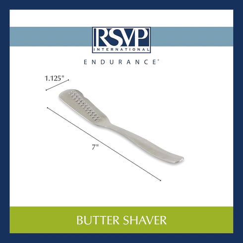 RSVP International Endurance Collection Kitchen Tools, Butter Shaver, Stainless Steel...