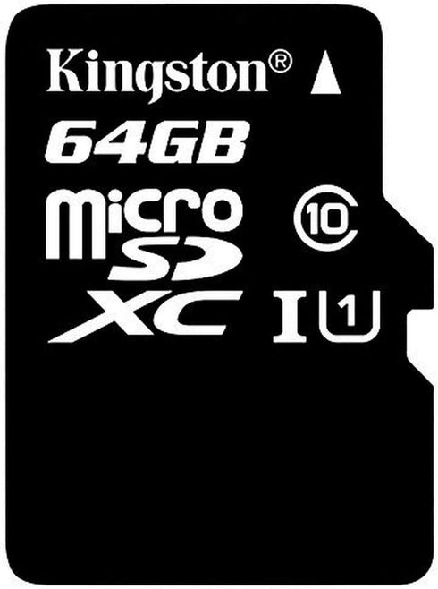 Kingston Digital 64GB microSDXC Class 10 UHS-I 45MB/s Read Card with SD Adapter (SDC10G2/64GB)...