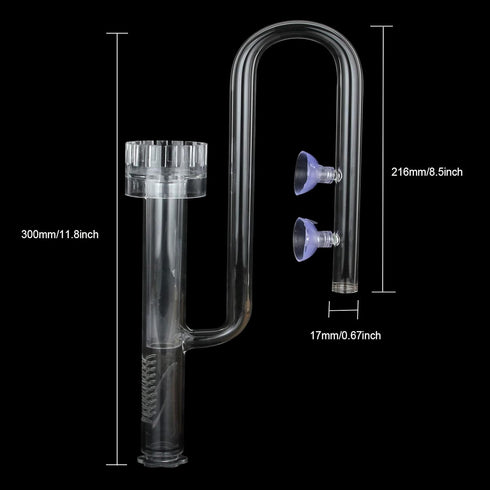 Bilindasly Lily Pipe Inflow with Surface Skimmer Aquatic Inflow Set for Aquarium Planted Tank Aquascaping 17mm for 16/22mm(5/8" ID) Tubing...