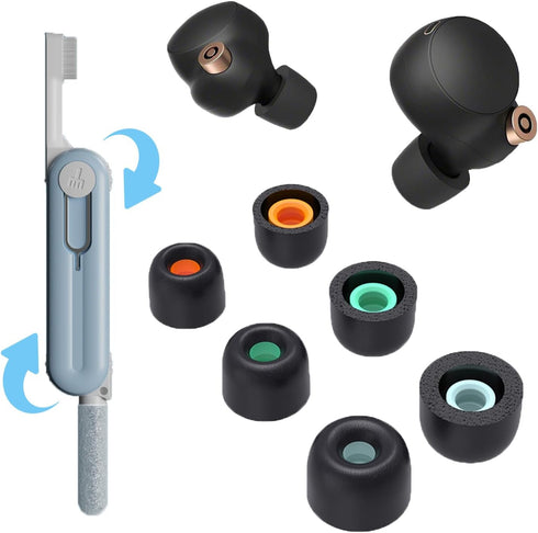 Adhiper Memory Foam Earbud Tips for Sony WF-1000XM4/ WF-1000XM3 Earbuds with Cleaning Kit, Noise-Reducing Comply Foam Tips,Non-Slip Earbud Tips, 5...