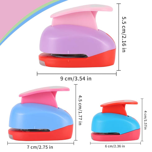 TECH-P Creative Life 3 PCS 1.5",1",5/8" Butterfly Shape Craft Punch Scrapbook Paper Cutter Eva Foam Hole Punch Paper Puncher Set Scrapbook Craft P...
