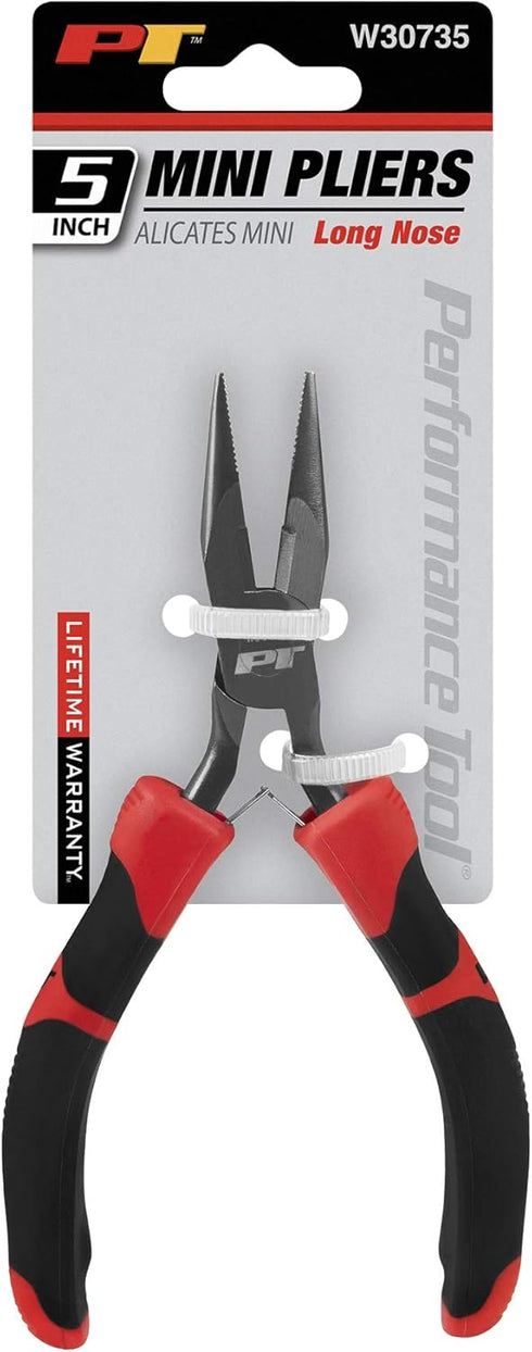 Performance Tool W30735 Non-Slip Grip Pliers with Precision Jaws and Cutting Edges, Hardened Steel Construction, US Patent #D704523S1...