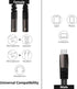 USB C Microphone Adapter, USB Type C to 3.5mm Combo Headphone Jack Audio Mic Adapter Y Splitter for Mac Book Pro, i-Pad Pro 2018/2020, OnePlus 7 P...