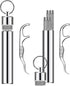 7Pcs 2 Set Portable Stainless Steel Toothpicks Pocket Set, Reusable Metal Toothpicks Cleaning Kit with Holder for Outdoor Picnic Camping Traveling...