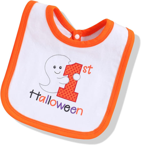Baby Bibs My First Halloween Baby Boys Girl Bibs for Halloween Drooling and Teething (Pumpkin Orange)...