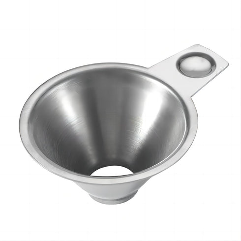 Stainless Steel Spice Funnel with Handle for Kitchen Use Filling Spice Jars, FIFO Squeeze Bottles, Spill-Free Metal Funnel for Salt Pepper Powder,...